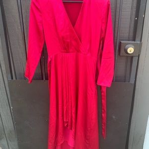 Satin women’s red/pink dress